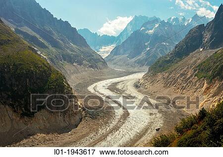 Stock Photo - Mer de Glace. Chamonix valley. French Alps. Fotosearch