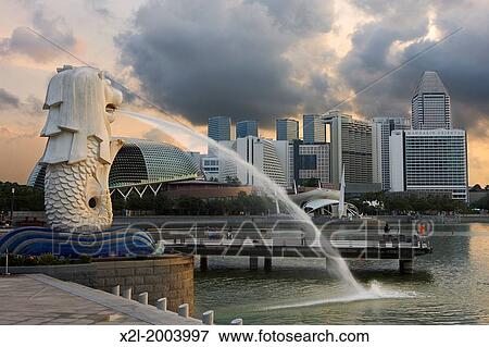 Stock Photo - Merlion park, Singapore.. Fotosearch