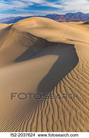 Picture - Mesquite Flat Sand Dunes, Death Valley National Park, California, USA, America.. Fotosearch