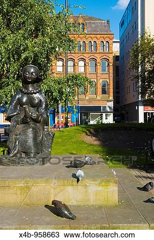Messanger of Peace statue at St Peters Square in central Manchester England UK Europe View Large Photo Image Stock Image - Messanger of Peace statue at St Peters Square in central Manchester England UK Europe. Fotosearch