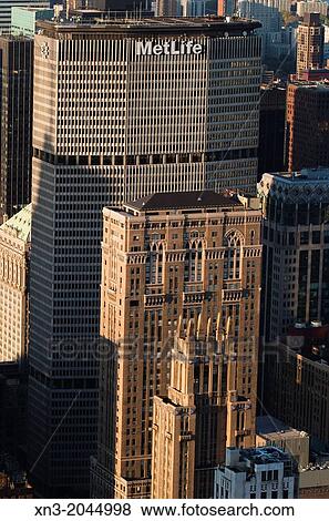 Met Life Building, view from Empire State Building, Midtown, Manhattan, New York City, New York, USA. View Large Photo Image Stock Photo - Met Life Building, view from Empire State Building, Midtown, Manhattan, New York City, New York, USA.. Fotosearch