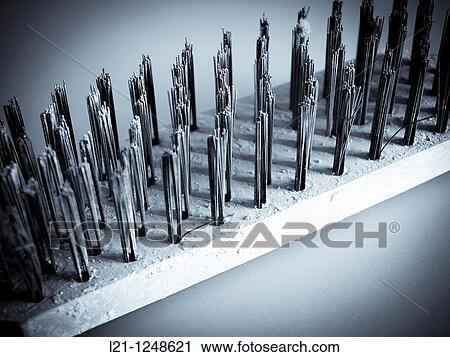 Metal bristles of a brush View Large Photo Image Stock Image - Metal bristles of a brush. Fotosearch