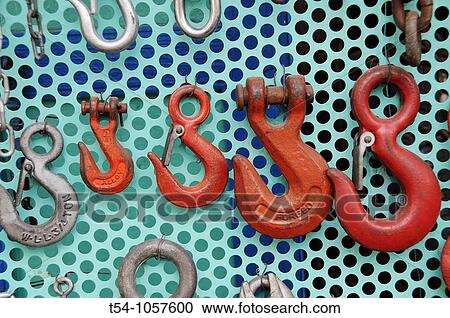 Stock Image - Metal Clembs in a Metalshop in Bangkok. Fotosearch