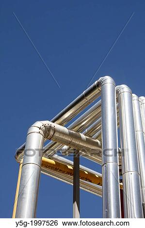 metal steel tubes of air conditioning plant system View Large Photo Image Stock Photograph - metal steel tubes of air conditioning plant system. Fotosearch