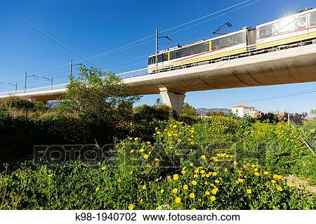 Stock Image - Metro de Palma de Mallorca, Sa Garriga, mallorca, Balearic Islands, Spain, Europe. Fotosearch