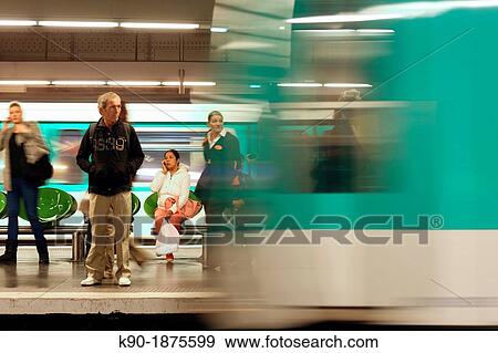 Stock Photo - Metro, Paris, Ile de France, France, Europe. Fotosearch
