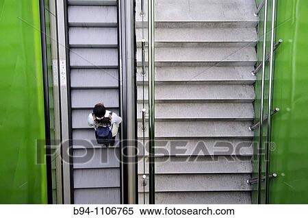 Metro station stairs, Barcelona, Catalonia, Spain View Large Photo Image Stock Photography - Metro station stairs, Barcelona, Catalonia, Spain. Fotosearch