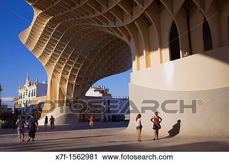 Metropol Parasol, in Plaza de la Encarnaci? n, Sevilla, Andaluc? a, Spain View Large Photo Image Stock Image - Metropol Parasol, in Plaza de la Encarnaci? n, Sevilla, Andaluc? a, Spain. Fotosearch