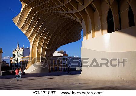 Stock Image - Metropol Parasol, in Plaza de la Encarnaci? n, Sevilla, Andaluc? a, Spain. Fotosearch