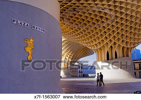 Stock Photo - Metropol Parasol, in Plaza de la Encarnaci? n, Sevilla, Andaluc? a, Spain. Fotosearch