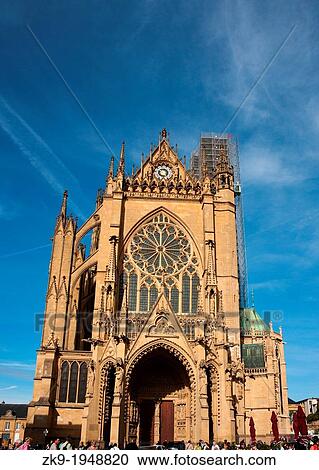 Stock Image - Metz Cathedral, Metz France.. Fotosearch