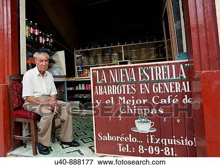 Mexico, Chiapas, San Cristobal las Casas, man in coffe shop, MR View Large Photo Image Stock Photo - Mexico, Chiapas, San Cristobal las Casas, man in coffe shop, MR. Fotosearch