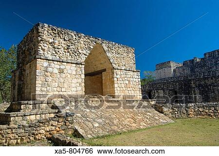 Mexico, Yucatan, Ek Balam, corbeled arch View Large Photo Image Stock Photograph - Mexico, Yucatan, Ek Balam, corbeled arch. Fotosearch