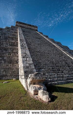 MEXICO, YUCATAN PENINSULA, NEAR CANCUN, MAYA RUINS OF CHICHEN ITZA, ARCHAEOLOGICAL SITE, EL CASTILLO (CASTLE) MAYAN PYRAMID. View Large Photo Image Stock Image - MEXICO, YUCATAN PENINSULA, NEAR CANCUN, MAYA RUINS OF CHICHEN ITZA, ARCHAEOLOGICAL SITE, EL CASTILLO (CASTLE) MAYAN PYRAMID.. Fotosearch