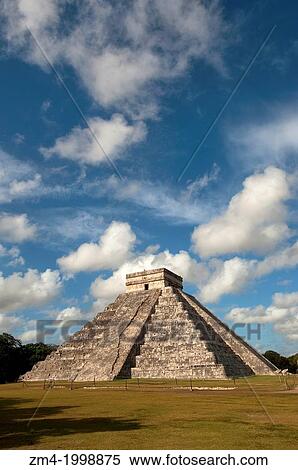 MEXICO, YUCATAN PENINSULA, NEAR CANCUN, MAYA RUINS OF CHICHEN ITZA, ARCHAEOLOGICAL SITE, EL CASTILLO (CASTLE) MAYAN PYRAMID. View Large Photo Image Stock Photography - MEXICO, YUCATAN PENINSULA, NEAR CANCUN, MAYA RUINS OF CHICHEN ITZA, ARCHAEOLOGICAL SITE, EL CASTILLO (CASTLE) MAYAN PYRAMID.. Fotosearch