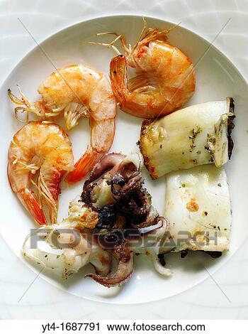 Meze of Octopus, Shrimp and Cuttlefish, Crete, Greece View Large Photo Image Stock Image - Meze of Octopus, Shrimp and Cuttlefish, Crete, Greece. Fotosearch