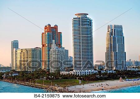 Miami Beach Skyline Port Cruise Ship Docks Florida FL US. View Large Photo Image Stock Photography - Miami Beach Skyline Port Cruise Ship Docks Florida FL US.. Fotosearch