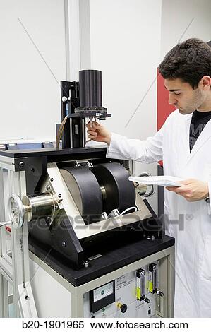 Stock Photography - MicroMag Vibrating Sample Magnetometer VSM, Advanced physical characterization laboratory, CIC nanoGUNE, Nano science Cooperative Research Center, Donostia, San Sebastian, Gipuzkoa, Basque Country, Spain. Fotosearch