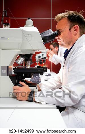 Stock Photo - Microscope for the automated analysis of biological images, Tecnalia Research & Innovation, Zamudio, Bizkaia, Euskadi, Spain. Fotosearch
