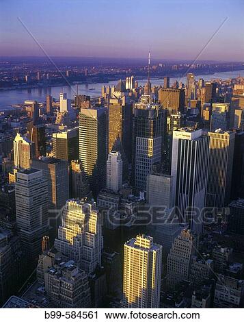 Mid-town skyline, Manhattan, New York, USA. View Large Photo Image Stock Image - Mid-town skyline, Manhattan, New York, USA.. Fotosearch