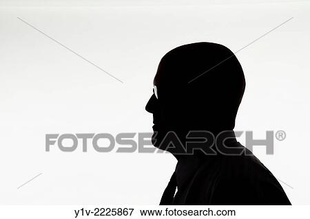 Stock Photo - Middle-age bald man wearing glasses.. Fotosearch