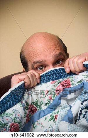 Middle-age balding man posing with a blanket. View Large Photo Image Stock Image - Middle-age balding man posing with a blanket.. Fotosearch
