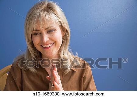 Middle-age blond woman View Large Photo Image Stock Image - Middle-age blond woman. Fotosearch