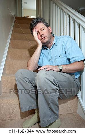 middle aged man feeling depressed View Large Photo Image Picture - middle aged man feeling depressed. Fotosearch