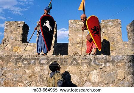 Middle ages festival in the castle of Consuegra, Toledo province. Spain View Large Photo Image Stock Photography - Middle ages festival in the castle of Consuegra, Toledo province. Spain. Fotosearch