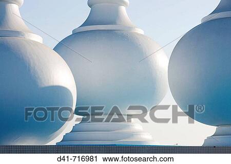 Stock Image - Middle east, Qatar, Doha perfume bottle monument. Fotosearch