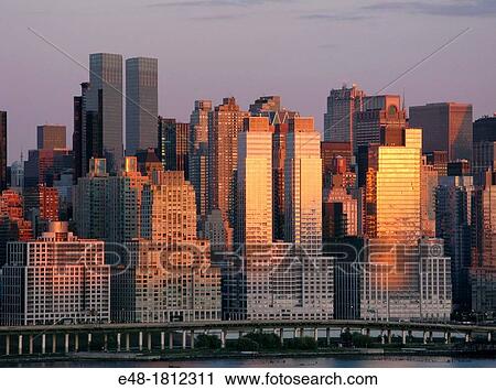Midtown skyline, Hudson river, Manhattan, New York City, USA View Large Photo Image Stock Image - Midtown skyline, Hudson river, Manhattan, New York City, USA. Fotosearch