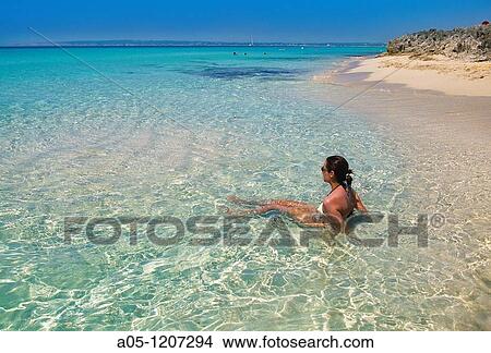Migjorn. Beach. Formentera. Balearic Islands. Spain. View Large Photo Image Picture - Migjorn. Beach. Formentera. Balearic Islands. Spain.. Fotosearch