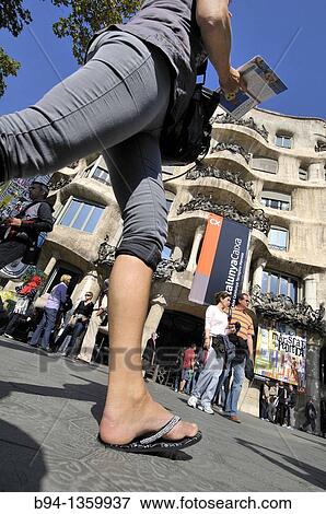 Mila House (aka La Pedrera) by Gaudi, Barcelona, Catalonia, Spain. View Large Photo Image Stock Photo - Mila House (aka La Pedrera) by Gaudi, Barcelona, Catalonia, Spain.. Fotosearch