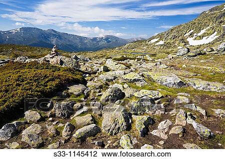 Milestones in the natural park of Pealara Madrid Spain View Large Photo Image Stock Image - Milestones in the natural park of Pealara Madrid Spain. Fotosearch