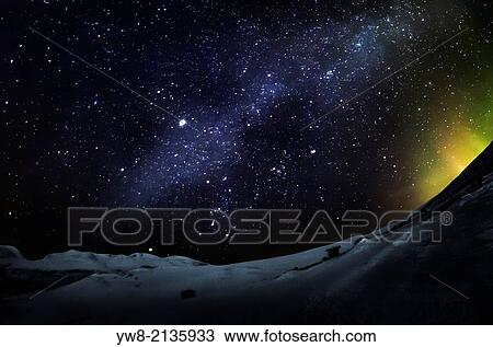 Milky way with Aurora Borealis or Northern Lights seen from The Abisko Sky Station, Abisko, Lapland, Sweden. Cold temperatures as low as -47 celsius. View Large Photo Image Stock Image - Milky way with Aurora Borealis or Northern Lights seen from The Abisko Sky Station, Abisko, Lapland, Sweden. Cold temperatures as low as -47 celsius.. Fotosearch