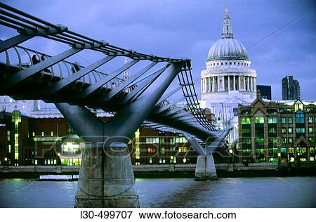 Millenium Bridge, London. England, UK View Large Photo Image Stock Photo - Millenium Bridge, London. England, UK. Fotosearch