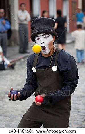 Mime juggling View Large Photo Image Stock Image - Mime juggling. Fotosearch