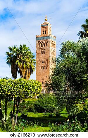 Minaret of the Koutoubia Mosque, Marrakesh (Marrakech), Morocco, North Africa, Africa. View Large Photo Image Stock Image - Minaret of the Koutoubia Mosque, Marrakesh (Marrakech), Morocco, North Africa, Africa.. Fotosearch