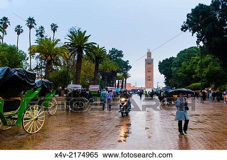 Minaret of the Koutoubia Mosque, Marrakesh (Marrakech), Morocco, North Africa, Africa. View Large Photo Image Stock Photography - Minaret of the Koutoubia Mosque, Marrakesh (Marrakech), Morocco, North Africa, Africa.. Fotosearch