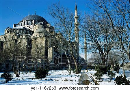 Minarets and dome roof of the Suleymaniye Mosque, an Ottoman imperial mosque in Istanbul, Turkey. View Large Photo Image Stock Image - Minarets and dome roof of the Suleymaniye Mosque, an Ottoman imperial mosque in Istanbul, Turkey.. Fotosearch