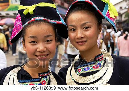 Minority Hill Tribe Girls, Yangshuo, China View Large Photo Image Stock Photo - Minority Hill Tribe Girls, Yangshuo, China. Fotosearch
