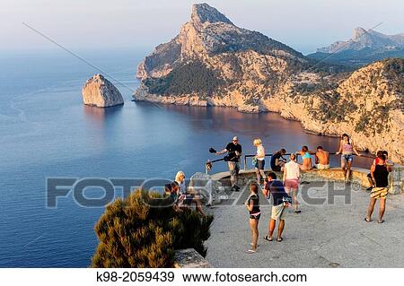 Mirador de Sa Creueta, tip The Nao, Formentor Peninsula, Pollensa, Natural Park of the Sierra de Tramuntana, Mallorca, Balearic Islands, Spain. View Large Photo Image Stock Photo - Mirador de Sa Creueta, tip The Nao, Formentor Peninsula, Pollensa, Natural Park of the Sierra de Tramuntana, Mallorca, Balearic Islands, Spain.. Fotosearch