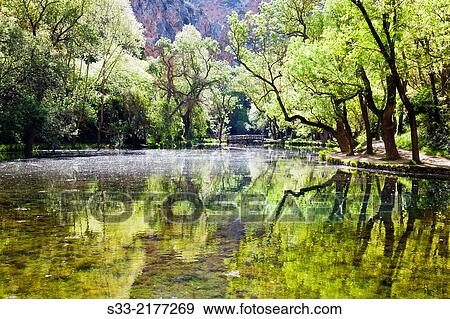 Mirror lake in The Piedra Monastery. Nuevalos. Zaragoza. Arag? n. Spain. View Large Photo Image Stock Photo - Mirror lake in The Piedra Monastery. Nuevalos. Zaragoza. Arag? n. Spain.. Fotosearch
