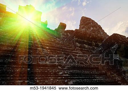Stock Photography - Misterious energy rays generated from a spooky doorway.. Fotosearch