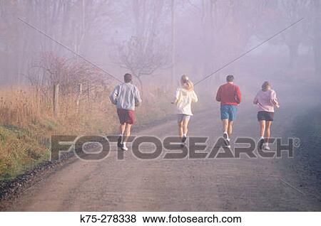 misty morning jogging View Large Photo Image Stock Photo - misty morning jogging. Fotosearch