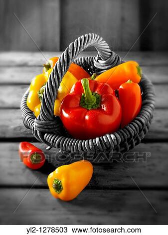 Mixed red, yellow & orange fresh bell peppers View Large Photo Image Stock Image - Mixed red, yellow & orange fresh bell peppers. Fotosearch
