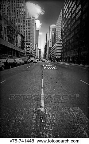 Stock Photo - Mnahattan street, NYC, USA. Fotosearch
