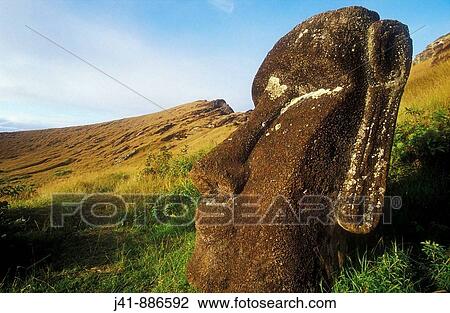 Moai near Rano Raraku Easter Island View Large Photo Image Stock Image - Moai near Rano Raraku Easter Island. Fotosearch