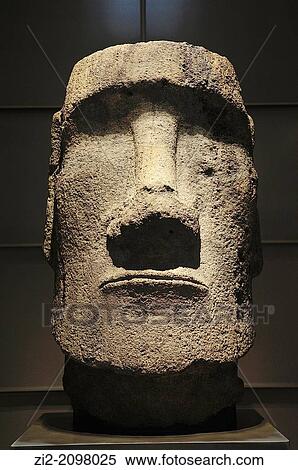 Moai - stone head of Easter Island or Isla de Pascua-, Louvre Museum, Paris, France View Large Photo Image Stock Photography - Moai - stone head of Easter Island or Isla de Pascua-, Louvre Museum, Paris, France. Fotosearch