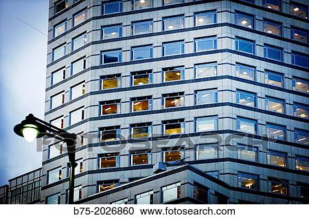 modern architecture office building at dusk in Canary Wharf, London, England, UK View Large Photo Image Stock Image - modern architecture office building at dusk in Canary Wharf, London, England, UK. Fotosearch